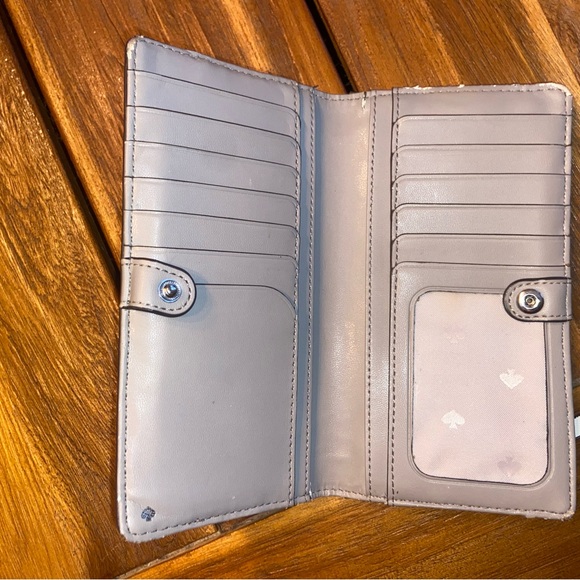 Kate Spade- Grey 6” card wallet - Picture 3 of 5